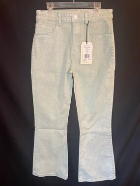 Current Elliott The Boulevard Midrise Crop Boot Jean In Seafoam Size 27